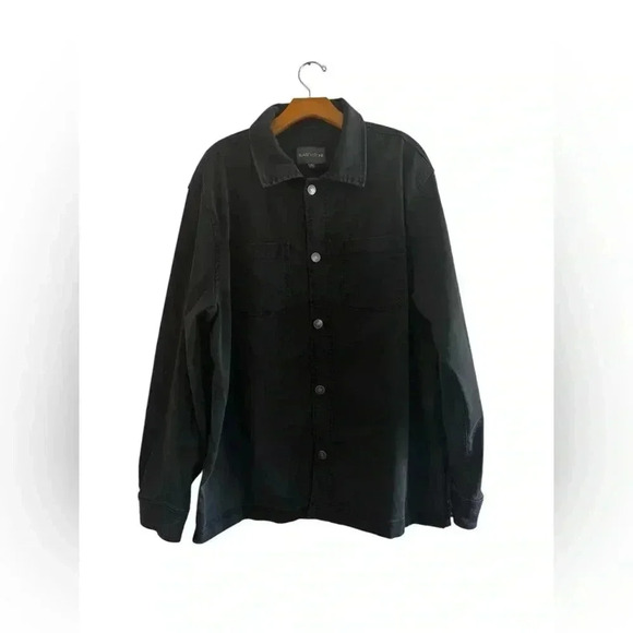 SLATE & STONE MEN  DENIM WORKWEAR COTTON BLEND WASHED BLACK JACKET. SIZE XL - Picture 8 of 16